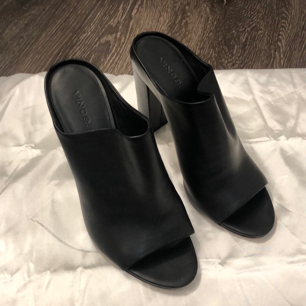 Vince. Black 4.5 inch heels.  Gently worn.